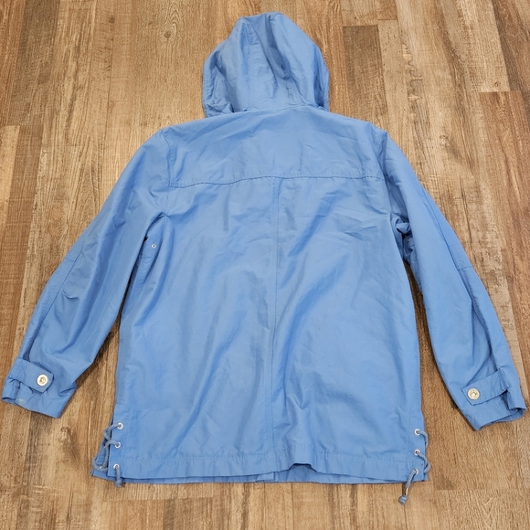 Ralph Lauren Periwinkle Blue Hooded Women Medium Full Zip Outdoor Rain Jacket - Picture 10 of 10